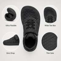 Chaussures d'école minimalistes en maille pour enfants, style pieds nus, fabricant OEM de marque privée