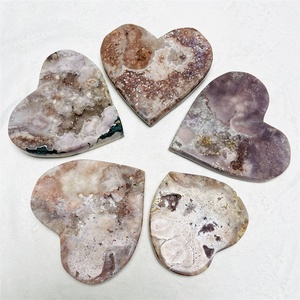 Gros Cristaux Naturels Sculpture Coeur Guérison Rose Améthyste Druzy <span class=keywords><strong>Deode</strong></span> Coeurs pour Cadeaux Décor - Product Image 1