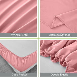 Ready to Ship <strong>Sheet</strong> &amp; Pillowcase Sets American Warehouse Queen Size 4 Piece Bedroom <strong>Sheet</strong> Set - Product Image 3