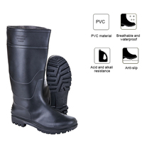 Bottes de pluie de sécurité en PVC de style italien jaune avec bout en acier respirant portable pour les saisons d'été et d'automne
