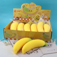 Prix direct usine 2025 – Vente en gros de balles anti-stress en forme de banane remplies de sable, jouets sensoriels à presser pour enfants