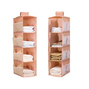 Organizador de Armario Colgante de 4 Estantes, Estantes de Almacenamiento Colgantes para Armario, Organizador para Bebés Sin Inclinación - Product Image 1