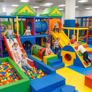 Large Kid <b>Indoor</b> Playground for Shopping Mall with <b>Slides</b>, Ball Pit and Climbing Zone - Product Image 3