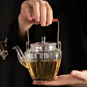 Hot Sale Classic Diamond Shape High Borosilicate Glass Eco-Friendly Water Kettle Heat Resistant Set for Home Use - Product Image 2