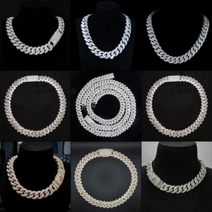 Cadena Cubana de Eslabones de 15 mm en Oro Blanco y Rodio, con Cierre Personalizado, Estilo Hip Hop, Plata de Ley 925, Regalo para Fiestas - Product Image 6