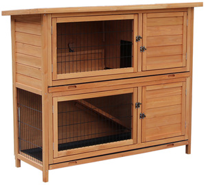 Jaula de Madera para Conejos con Diseño Floral, Gallinero Ecológico Resistente a la Lluvia, Caseta de Lujo para Mascotas de Exterior, <span class=keywords><strong>Casa</strong></span> de Madera Sólida para Conejos y <span class=keywords><strong>Animales</strong></span> Pequeños - Product Image 1