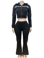 Ensemble veste zippée réversible respirante pour femme et sweat à capuche sportif brodé décontracté en nylon/coton