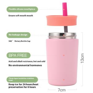 12 औंस स्टेनलेस स्टील वैक्यूम थर्मोमोस कप के साथ यात्रा के लिए नए क्रॉस-बॉर्डर बच्चों के कॉफी कप - Product Image 5