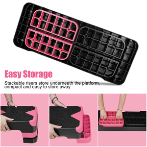 แท่นออกกำลังกายแบบปรับระดับได้พร้อมแผ่นรองกันลื่นสำหรับฟิตเนสที่บ้าน - Product Image 2