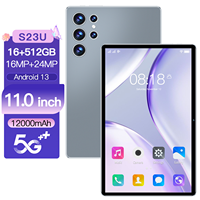 Tablette Android 12 S23U Octa Core 16 Go de RAM 512 Go de ROM Écran Large 10,1 Pouces Protection des Yeux Double SIM 5G pour Entreprise et École