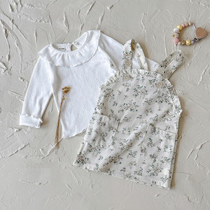 <span class=keywords><strong>Abbigliamento</strong></span> <span class=keywords><strong>neonato</strong></span> uomo bambino autunno ragazza abito con stampa floreale arruffato + <span class=keywords><strong>abbigliamento</strong></span> bianco a maniche lunghe 2 pezzi/set - Product Image 4