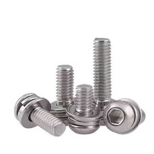 Gran oferta M3 M4 Acero inoxidable INOX SS201 304 316 L cabeza de botón hexagonal pulida Lisa tornillo Sems <span class=keywords><strong>DIN7380</strong></span> - Product Image 4