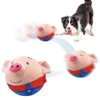 Jouet en peluche interactif électronique drôle de cochon Balles rebondissantes pour animaux de compagnie