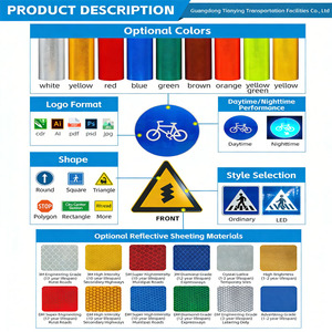 Señalización <span class=keywords><strong>de</strong></span> Tráfico Reflectante Roja y Blanca <span class=keywords><strong>de</strong></span> Gran Tamaño, Duradera, Excelente Resistencia a <span class=keywords><strong>la</strong></span> Intemperie, Impresión UV en Aluminio, Certificación CE - Product Image 5