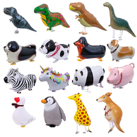 Ballon amusant pour animaux de compagnie, dessin animé, gonflable, marche, kangourou, hélium, taille réelle, rebond, animaux de la Jungle, pour anniversaire d'enfants