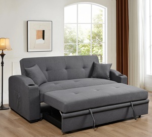 Ensemble <span class=keywords><strong>de</strong></span> canapé-lit modulaire moderne pour salon et <span class=keywords><strong>salle</strong></span> à manger, en bois avec rembourrage en tissu et éponge, fonction inclinable, adapté aux hôtels - Product Image 4