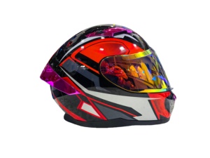 Moderno casco integrale per adulti con doppia finitura nera opaca pinne sostituibili costruzione in ABS per tutte le stagioni - Product Image 3
