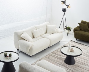 Juego de sofá Poli moderno, patas de madera, tela resistente a las manchas, esponja suave cómoda, marco duradero, diseño moderno - Product Image 5