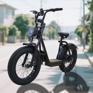 Patinete eléctrico de montaña Fat-Tire para adultos, motor de alta potencia de 750W, batería de litio de 25kmh con faro - Product Image 1