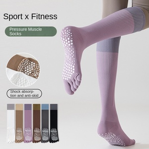 <span class=keywords><strong>Calcetines</strong></span> de Compresión de Rendimiento para Mujer, de Nailon, Tejido de Punto, 20-30 mmHg, hasta la Rodilla, con <span class=keywords><strong>5</strong></span> <span class=keywords><strong>Dedos</strong></span>, Transpirables, con Soporte de Arco - Product Image 1