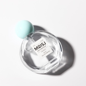 Vòng phẳng hình dạng trong kho 50ml thiết kế cổ điển chai nước hoa thủy tinh với màu xanh lá cây Bóng cap - Product Image 4