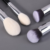 Anmei Cross-border 15 Set Kuas Rias Wajah Gagang Kayu Alami Kuas Eyeshadow Foundation LLY-U15 Langsung dari Pabrik
