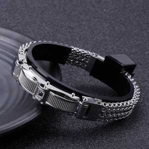 KALEN 210*13 millimetri di Colore Argento In Acciaio Inox Catenaccio del Magnete Braccialetti di Fascino Per Gli Uomini - Product Image 2