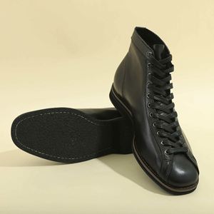 Bottes de moto rétro américaines pour hommes, style britannique, noires, montantes, respirantes, antidérapantes, pour le bureau et la carrière - Product Image 6