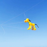 3D Gonflable 10 ㎡   Cerf-volant Pluto, cerf-volant animal doux et mignon en forme de chien, cerf-volant de plage en nylon, jouets d'extérieur de l'usine de Weifang