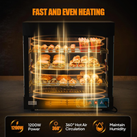 Vitrine Chauffante Commerciale Électrique de Comptoir pour Aliments Chauds, Pâtisseries et Snacks – Idéale pour Restaurants et Boulangeries