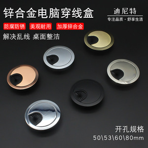 Metal Round Cable Hole Cover Dustproof Decorative Plate Wall Mounted Modern Style - Product Image 2