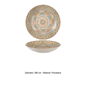 Assiette Creuse Celest Ø 28 cm Porcelaine Fine Premium Impression Numérique Porcelaine Rinart - Product Image 3