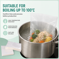 Sacs sous vide personnalisés en PA/PE durables pour l'emballage alimentaire, pour supermarchés, boulangeries, cuisines, viandes, poissons, fromages et stockage de produits surgelés