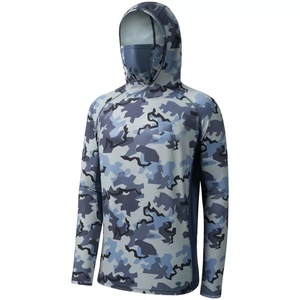 Blank Athletic SPF Fishing Shirt Custom Men's <b>Lightweight</b> <b>Hoody</b> Clothing With Left Chest Pocket - Product Image 5