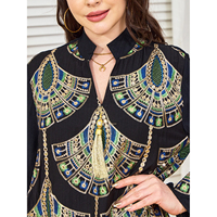 2025 été musulman femmes Abaya dubaï Robe ample Sequin brodé Robe arabe couleur unie Robe Ramadan à manches longues