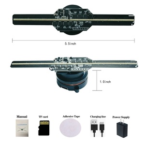 Holographic hiển thị máy chiếu độ phân giải cao Máy tính để bàn 14cm 3D ba chiều thiết bị quạt cửa hàng quảng cáo mở LED fan trong nhà - Product Image 4