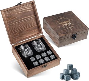 Ensemble <span class=keywords><strong>de</strong></span> pierres et verres à <span class=keywords><strong>whisky</strong></span> ZYX/8 roches à <span class=keywords><strong>whisky</strong></span> en <span class=keywords><strong>granit</strong></span> avec 2 verres à liqueur en cristal dans une boîte en bois - Product Image 4