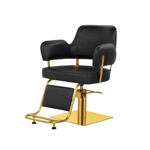 Vente en gros de chaise de coiffure inclinable de luxe en or noir équipement de salon de haute qualité design élégant pour chaise de salon de barbier <span class=keywords><strong>spa</strong></span> - Product Image 2