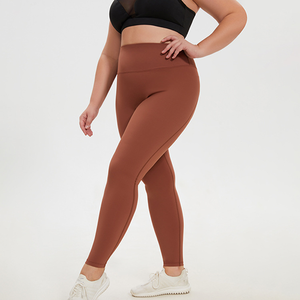 High Waist Full Length <b>Leggings</b> Solid Color Stretch Breathable Knitted Sporty Women's <b>Leggings</b> All Seasons - Product Image 5