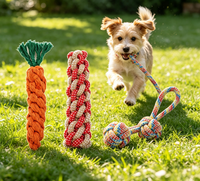 Juguetes Duraderos de Cuerda Anudada para Cachorros, Juguete Dental con Diseño de Zanahoria para la Dentición y Entretenimiento del Perro