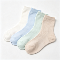 Chaussettes de soutien de la cheville côtelées antibactériennes résistantes aux odeurs pour hommes, respirantes et rembourrées, blanches, 5 paires, 26-28 cm