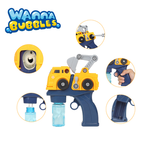 Новая электрическая машинка-выдуватель мыльных пузырей WANNA BUBBLES, игрушка-конструктор с подсветкой, музыкой и 2 флаконами по 60 мл раствора для мыльных пузырей - Product Image 2