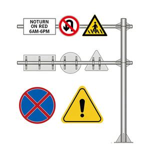 Segnale di avvertimento per la sicurezza stradale bordo limite di velocità rallentare i segnali di controllo del traffico Mobile in alluminio segnaletica stradale riflettente in metallo - Product Image 6