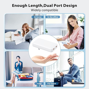 <span class=keywords><strong>Chargeur</strong></span> USB C GaN2.0 65W Fin 2 Ports Charge Rapide Bloc Adaptateur d'Alimentation <span class=keywords><strong>USBC</strong></span> pour <span class=keywords><strong>MacBook</strong></span> <span class=keywords><strong>Air</strong></span> Dell XPS Galaxy S25 Ultra - Product Image 2