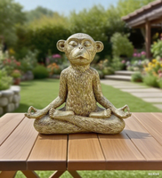Statue en résine décorative artistique Sculpture de table de singe moderne Figurines d'animaux modernes pour la décoration intérieure de la maison