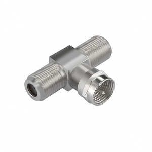 Adaptateur F Plug vers double prise F, connecteur répartiteur en T, connecteur de câble coaxial à 3 voies pour la distribution du signal d'antenne TV - Product Image 3