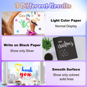 Marqueurs métalliques magiques à paillettes, double ligne, pour contour, 12 couleurs, pour bricolage, vente flash - Product Image 5