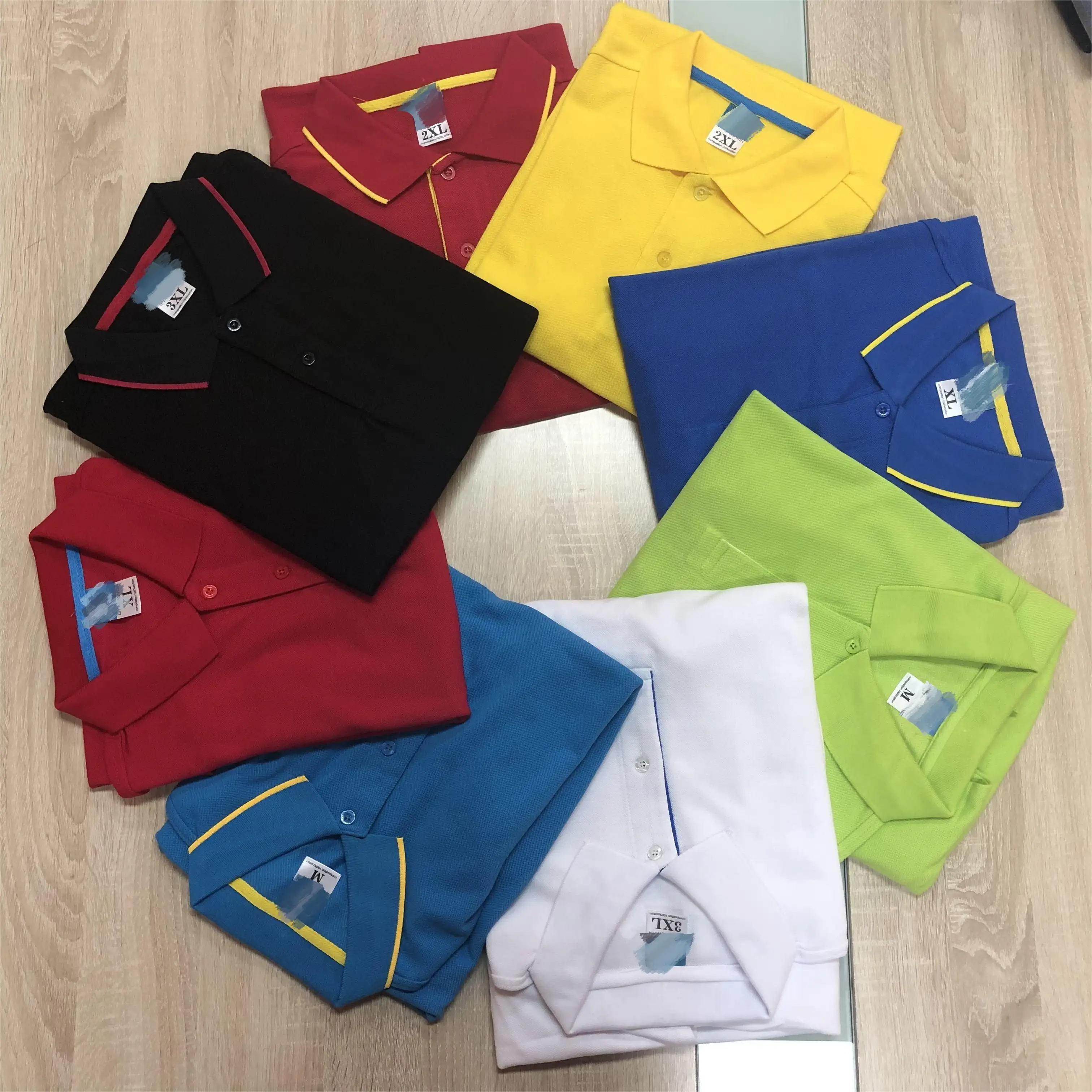 GZY New Men's Cotton Polo Shirt Venta al por mayor Warehouse Shaping Sports and Fitness Polo Shirt en varios colores