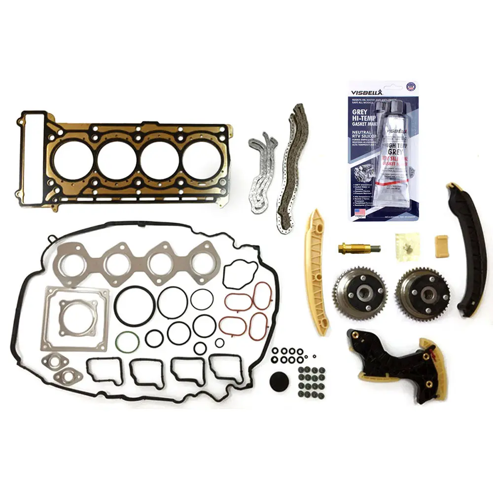 Timing Chain Kit Gasket Set for Mercedes M271 Camshaft Adjuster C200 C230 E200 SLK200 1.8L