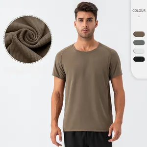 SHINBENE Quick Dry Athletic Gym Active T Shirt Humedad Wicking Workout Camisetas de manga corta para hombres